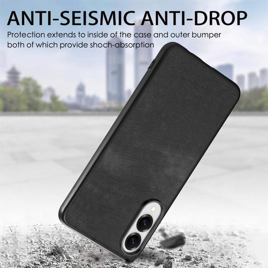 Vintage Leather PC Back Cover Phone Case