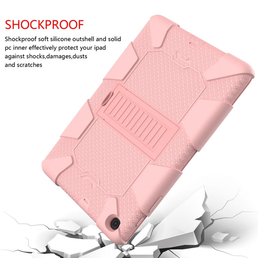 Sockproof Two-Color Silicone Protection Shell For Galaxy Tab A 10.1 (2019) / T510 ,With Holder
