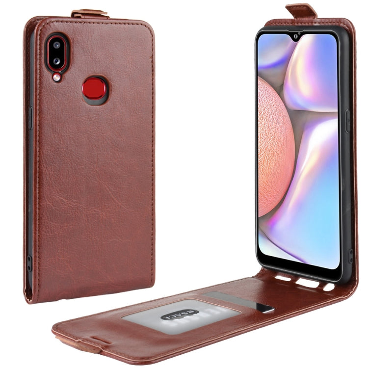 For Galaxy A10s Crazy Horse Vertical Flip Leather Protective Case