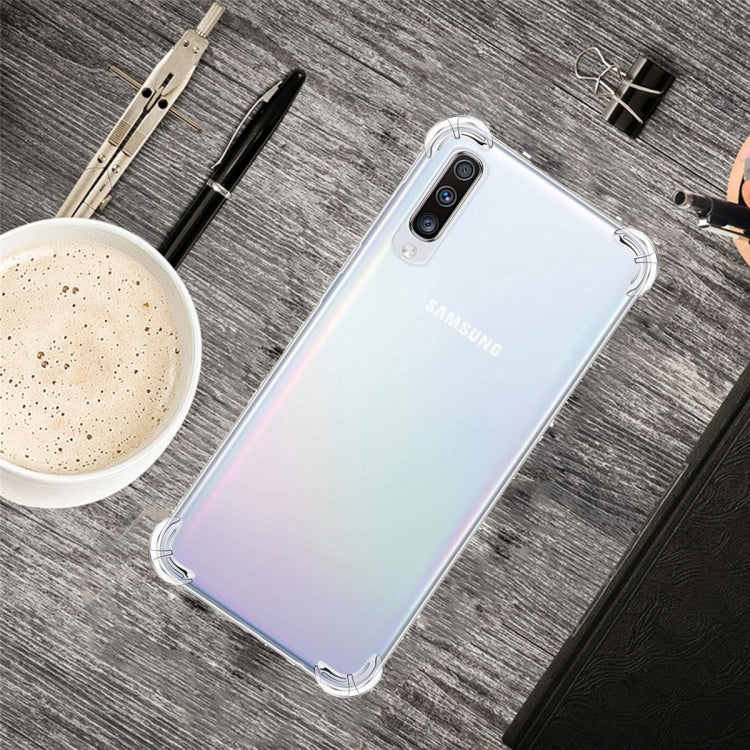 For Galaxy A70 Four-Corner Anti-Drop Ultra-Thin Transparent TPU Phone Case