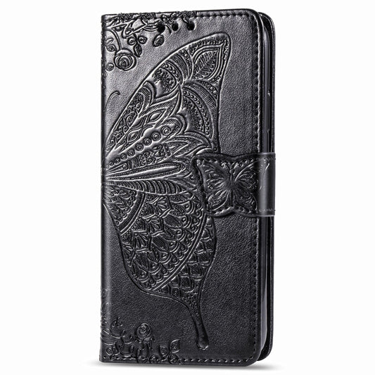 For Galaxy A20S Butterfly Love Flower Embossed Horizontal Flip Leather Case with Bracket / Card Slot / Wallet / Lanyard