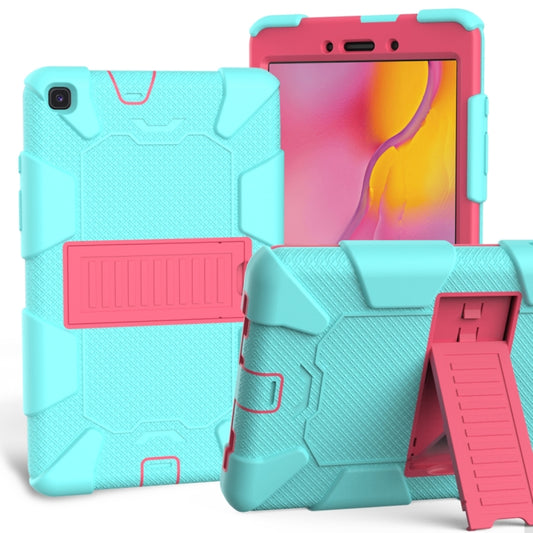 For Galaxy Tab A8.0 2019 / T290 Shockproof Two-Color Silicone Protection Case with Holder