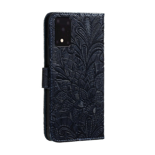 Lace Flower Embossing Pattern Horizontal Flip PU Leather Case with Holder & Card Slots & Wallet & Photo Frame & Lanyard