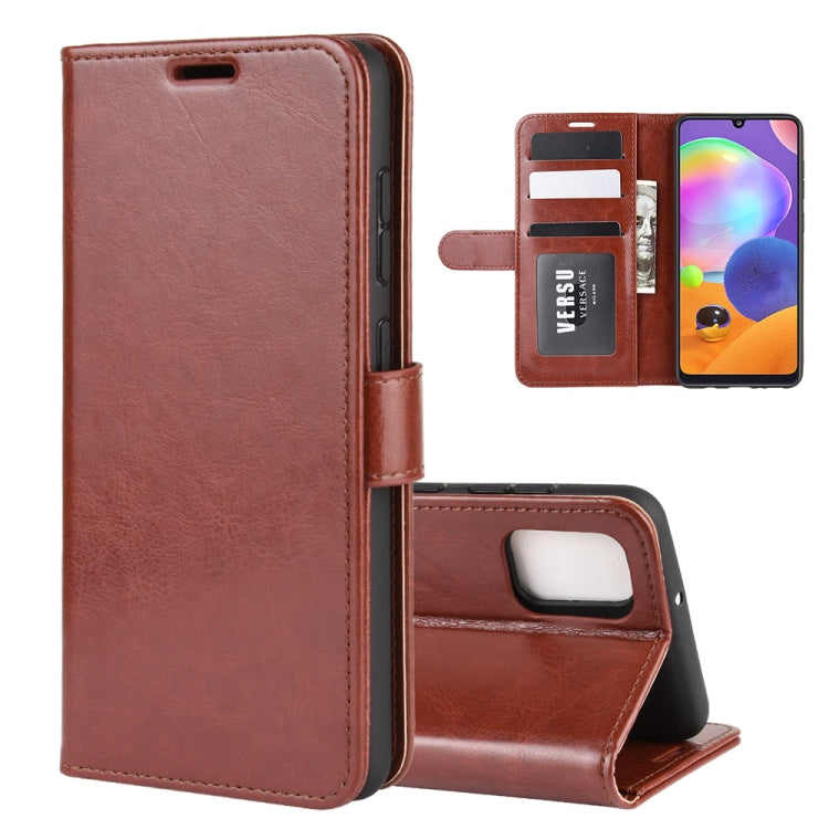 For Galaxy A31 R64 Texture Single Horizontal Flip Protective Case with Holder & Card Slots & Wallet& Photo Frame
