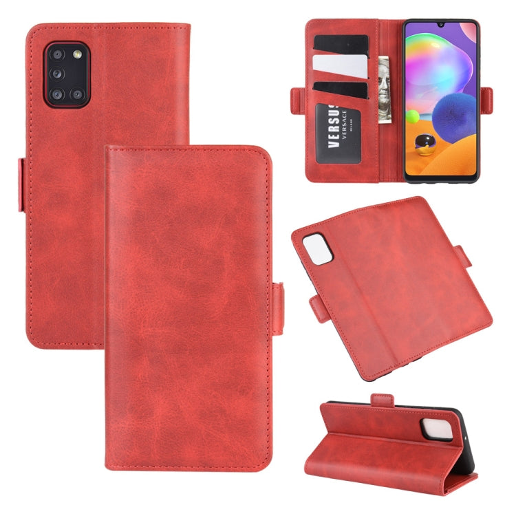 For Galaxy A31 Dual-side Magnetic Buckle Horizontal Flip Leather Case with Holder & Card Slots & Wallet