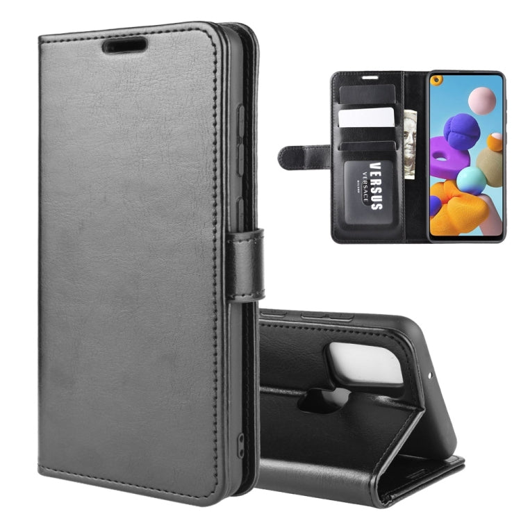For Galaxy A21s R64 Texture Single Horizontal Flip Protective Case with Holder & Card Slots & Wallet& Photo Frame
