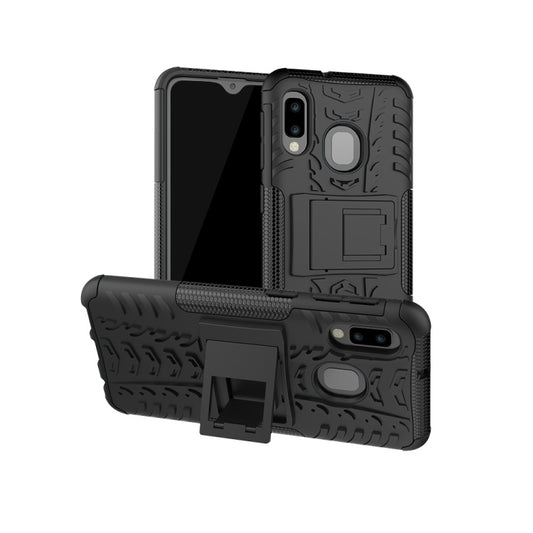 Tire Texture TPU+PC Shockproof Case for Galaxy A20e / A10e, with Holder, For Galaxy A20e