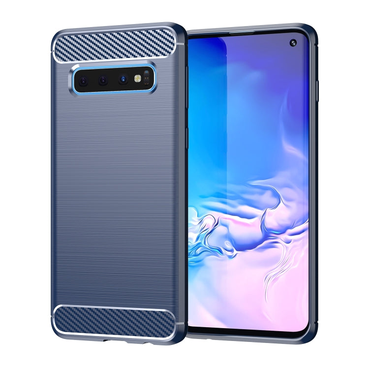 Brushed Texture Carbon Fiber TPU Case for Galaxy S10, For Galaxy S10, For Samsung Galaxy S10