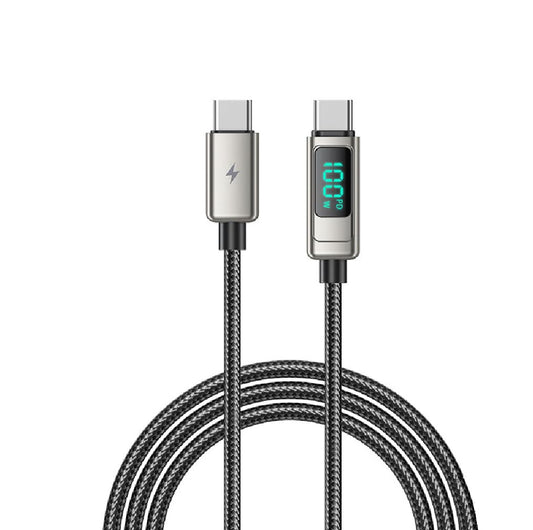 Universal Ultra Fast USB C to C Charging Cable with Digital Display