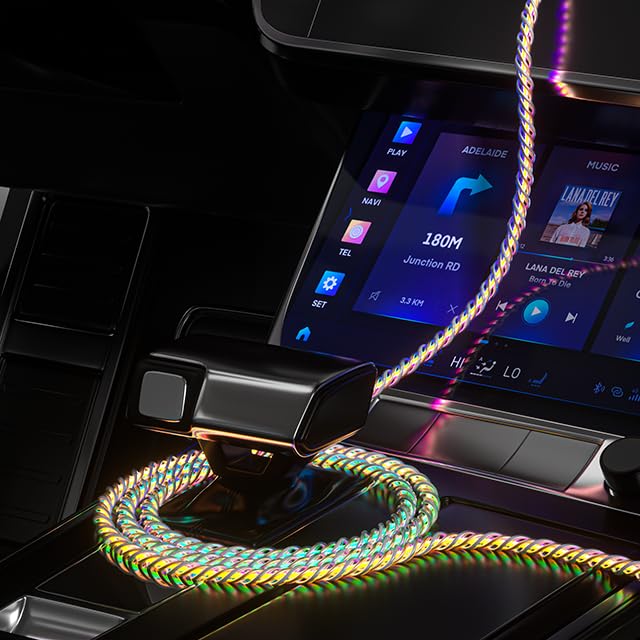 Fast Charging USB A to iPhone 14 13 12Pro XR 11 2A RGB Lightining Cable