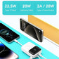 Universal 22.5W Fast Charging Power Bank 10000mAh – LED Display & Built-in Cable