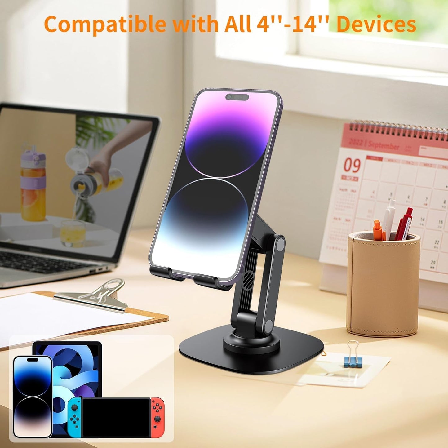 Multi Variant Phone Holder with 360° Rotation and Universal Compatibility