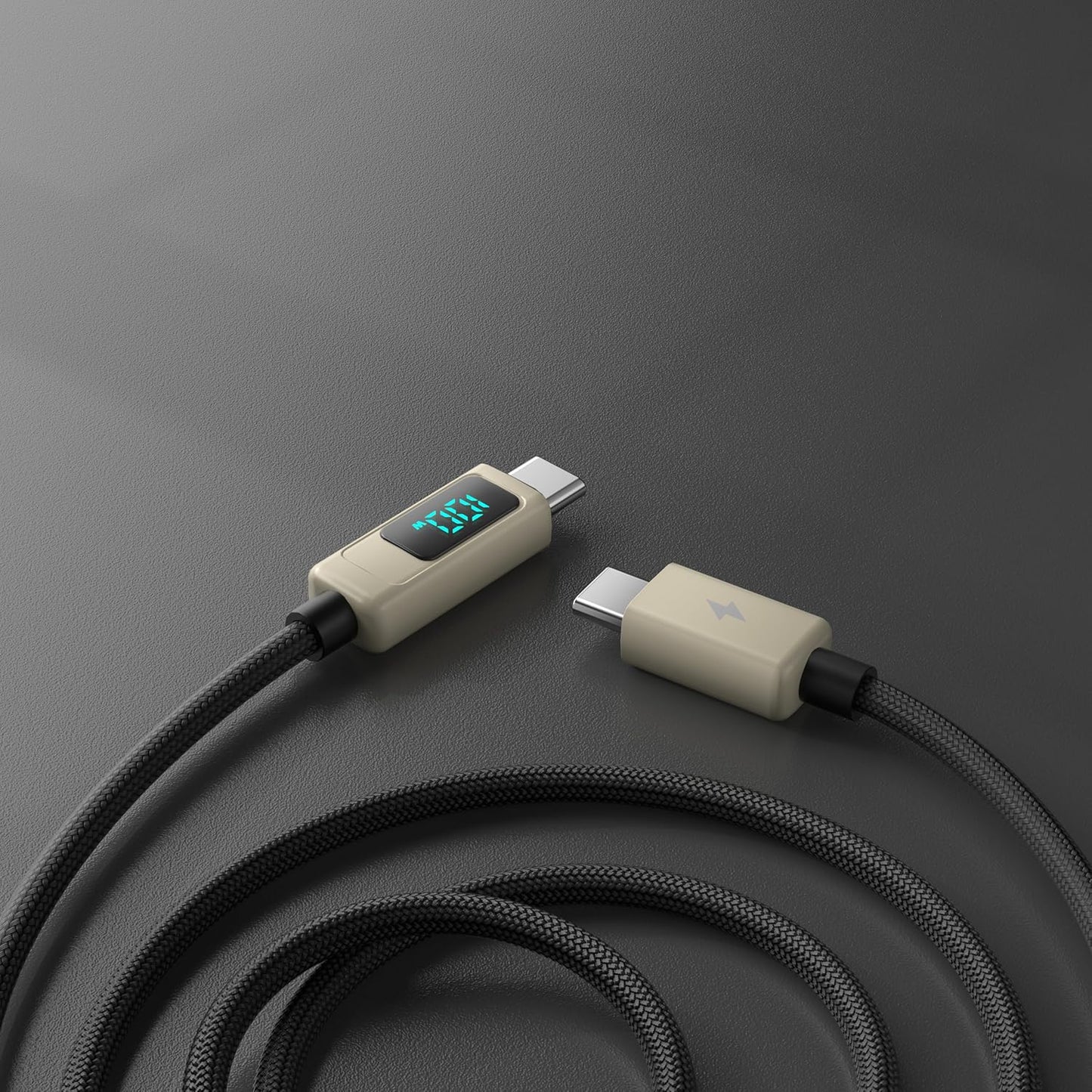 Universal Ultra Fast USB C to C Charging Cable with Digital Display