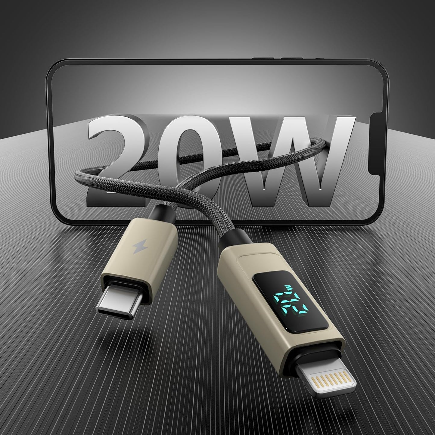 USB C to iPhone 14 pro max 13 12 11 XR XS X, Airpods, iPad fast Charging Lightning data Cable 20W PD