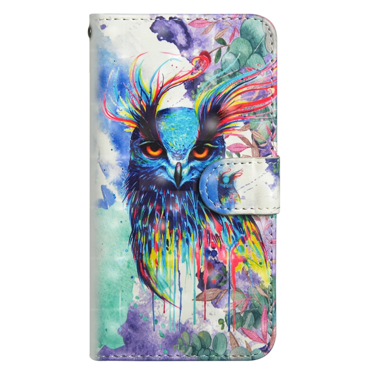 3D Painting Pattern Horizontal Flip TPU + PU Leather Case with Holder & Card Slots & Wallet
