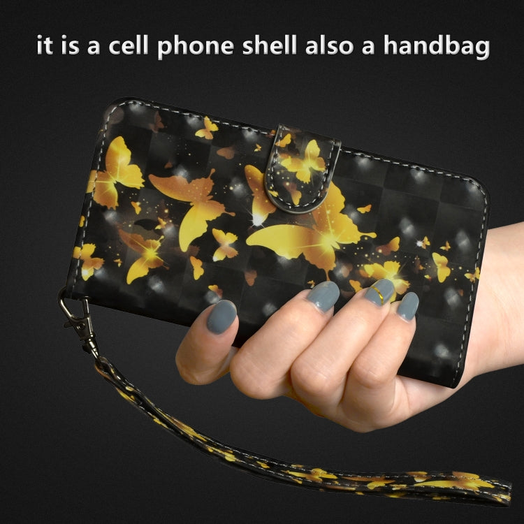 3D Painting Pattern Horizontal Flip TPU + PU Leather Case with Holder & Card Slots & Wallet