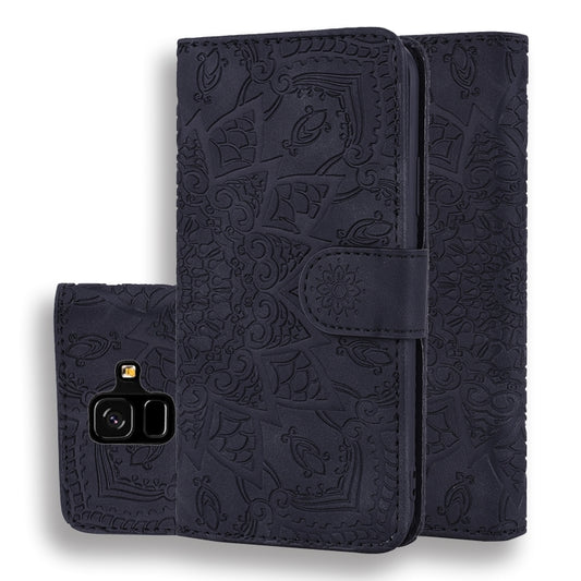 Calf Pattern Double Folding Design Embossed Leather Case with Wallet & Holder & Card Slots, for Galaxy A5 (2018) / A8 (2018), for Galaxy A6 (2018), for Galaxy J8 (2018) / A6+ (2018), for Galaxy A7 (2018), for Galaxy A9 (2018), for Galaxy M10 / A10�����...