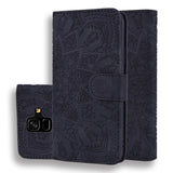 Calf Pattern Double Folding Design Embossed Leather Case with Wallet & Holder & Card Slots, for Galaxy A5 (2018) / A8 (2018), for Galaxy A6 (2018), for Galaxy J8 (2018) / A6+ (2018), for Galaxy A7 (2018), for Galaxy A9 (2018), for Galaxy M10 / A10�����...