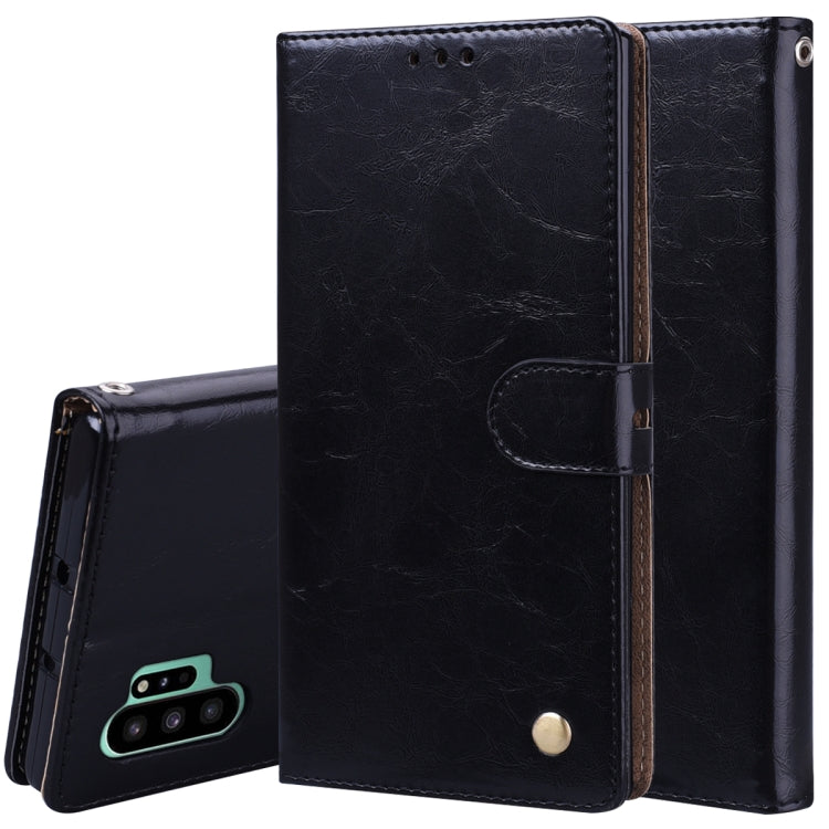 Business Style Oil Wax Texture Horizontal Flip Leather Case with Holder & Card Slots & Wallet