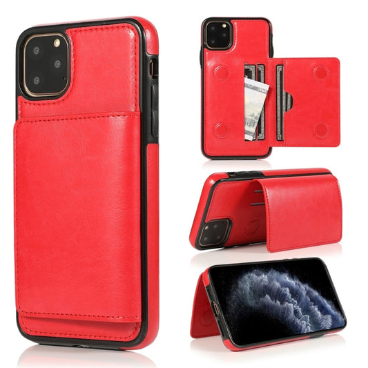 Shockproof PU + TPU Protective Case with Card Slots & Holder, For iPhone 11 Pro, For iPhone 11 Pro Max, For iPhone X / XS