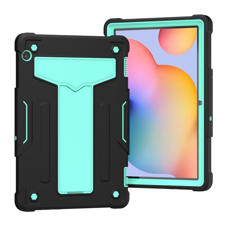T-shaped Bracket Contrast Color Shockproof PC + Silicone Protective Case, For Huawei MatePad T8, For Huawei MediaPad T5