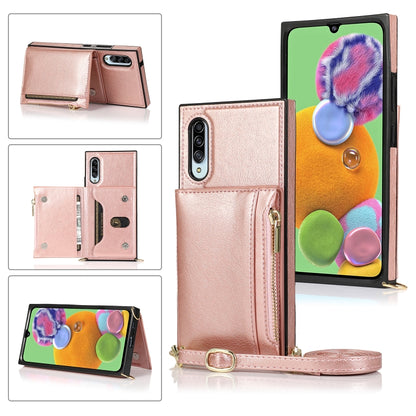 Square Zipper Wallet Bag TPU+PU Back Cover Case with Holder & Card Slots & Wallet & Cross-body Strap, For Samsung Galaxy A90 5G, For Samsung Galaxy Note9, For Samsung Galaxy Note10, For Samsung Galaxy Note10 Pro, For Samsung Galaxy S9������������������...