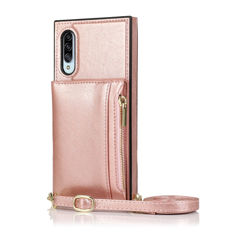 Square Zipper Wallet Bag TPU+PU Back Cover Case with Holder & Card Slots & Wallet & Cross-body Strap, For Samsung Galaxy A90 5G, For Samsung Galaxy Note9, For Samsung Galaxy Note10, For Samsung Galaxy Note10 Pro, For Samsung Galaxy S9������������������...