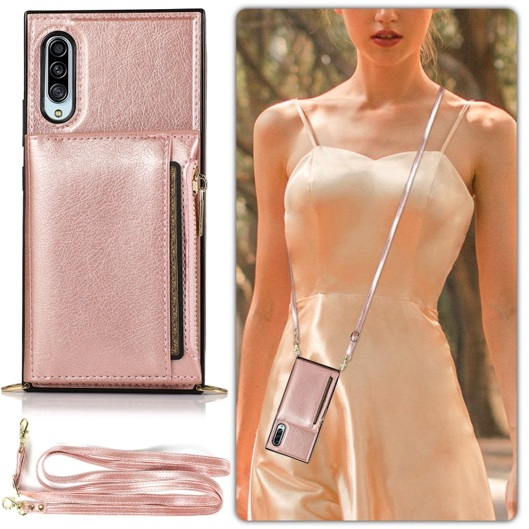 Square Zipper Wallet Bag TPU+PU Back Cover Case with Holder & Card Slots & Wallet & Cross-body Strap, For Samsung Galaxy A90 5G, For Samsung Galaxy Note9, For Samsung Galaxy Note10, For Samsung Galaxy Note10 Pro, For Samsung Galaxy S9������������������...