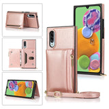 Square Zipper Wallet Bag TPU+PU Back Cover Case with Holder & Card Slots & Wallet & Cross-body Strap, For Samsung Galaxy A90 5G, For Samsung Galaxy Note9, For Samsung Galaxy Note10, For Samsung Galaxy Note10 Pro, For Samsung Galaxy S9������������������...