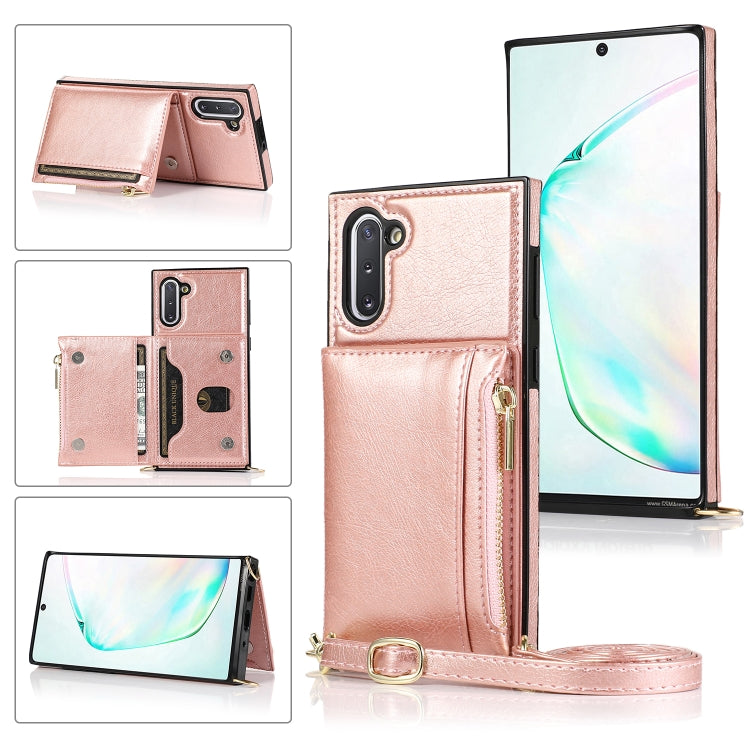 Square Zipper Wallet Bag TPU+PU Back Cover Case with Holder & Card Slots & Wallet & Cross-body Strap, For Samsung Galaxy A90 5G, For Samsung Galaxy Note9, For Samsung Galaxy Note10, For Samsung Galaxy Note10 Pro, For Samsung Galaxy S9������������������...