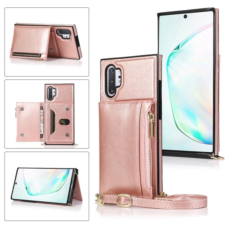 Square Zipper Wallet Bag TPU+PU Back Cover Case with Holder & Card Slots & Wallet & Cross-body Strap, For Samsung Galaxy A90 5G, For Samsung Galaxy Note9, For Samsung Galaxy Note10, For Samsung Galaxy Note10 Pro, For Samsung Galaxy S9������������������...