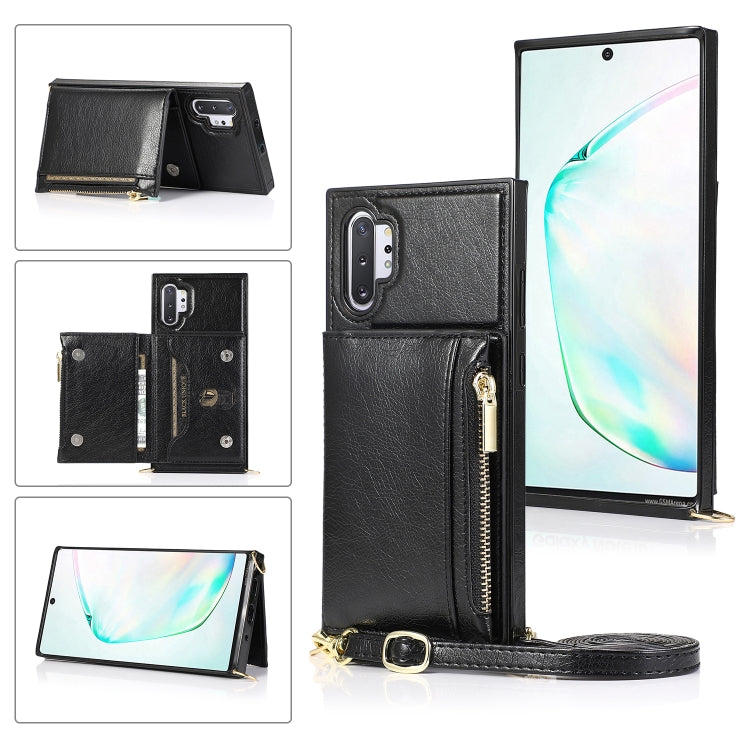 Square Zipper Wallet Bag TPU+PU Back Cover Case with Holder & Card Slots & Wallet & Cross-body Strap, For Samsung Galaxy A90 5G, For Samsung Galaxy Note9, For Samsung Galaxy Note10, For Samsung Galaxy Note10 Pro, For Samsung Galaxy S9������������������...