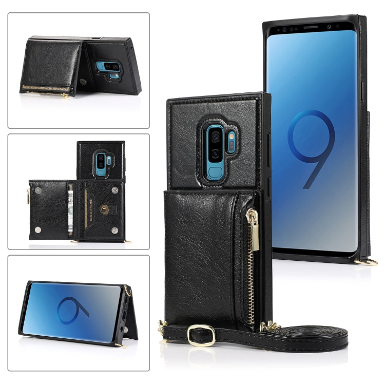 Square Zipper Wallet Bag TPU+PU Back Cover Case with Holder & Card Slots & Wallet & Cross-body Strap, For Samsung Galaxy A90 5G, For Samsung Galaxy Note9, For Samsung Galaxy Note10, For Samsung Galaxy Note10 Pro, For Samsung Galaxy S9������������������...