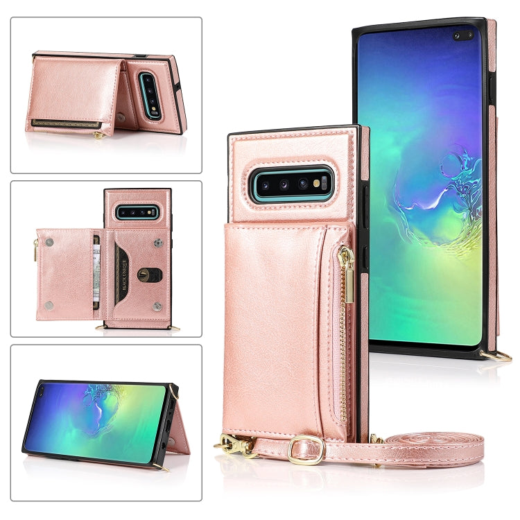 Square Zipper Wallet Bag TPU+PU Back Cover Case with Holder & Card Slots & Wallet & Cross-body Strap, For Samsung Galaxy A90 5G, For Samsung Galaxy Note9, For Samsung Galaxy Note10, For Samsung Galaxy Note10 Pro, For Samsung Galaxy S9������������������...