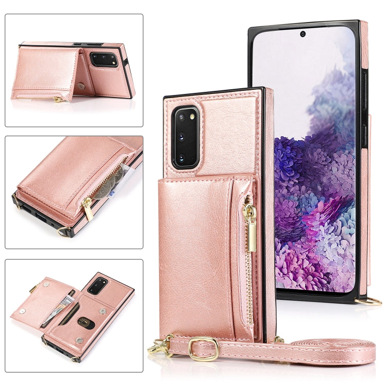 Square Zipper Wallet Bag TPU+PU Back Cover Case with Holder & Card Slots & Wallet & Cross-body Strap, For Samsung Galaxy A90 5G, For Samsung Galaxy Note9, For Samsung Galaxy Note10, For Samsung Galaxy Note10 Pro, For Samsung Galaxy S9������������������...