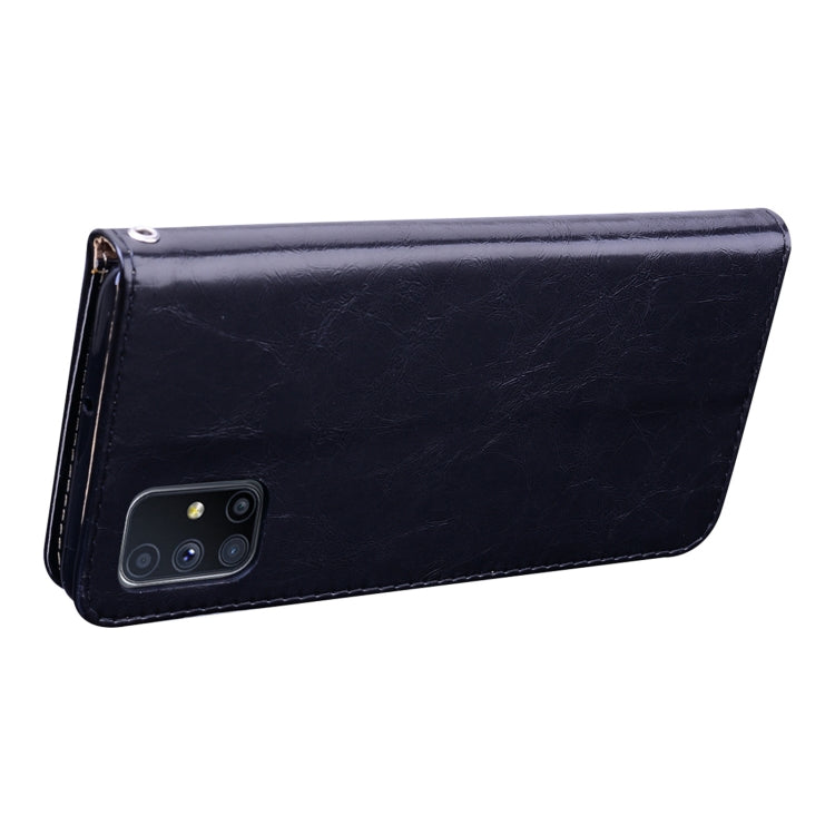Business Style Oil Wax Texture Horizontal Flip Leather Case, with Holder & Card Slots & Wallet