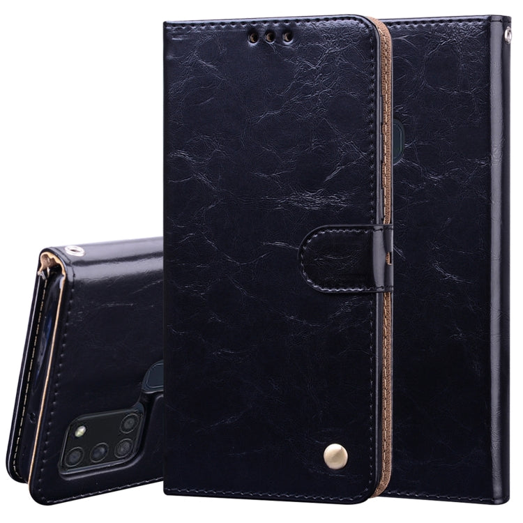 Business Style Oil Wax Texture Horizontal Flip Leather Case, with Holder & Card Slots & Wallet