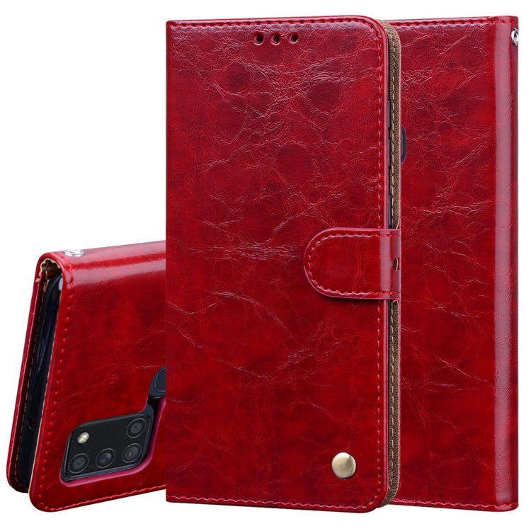 Business Style Oil Wax Texture Horizontal Flip Leather Case, with Holder & Card Slots & Wallet
