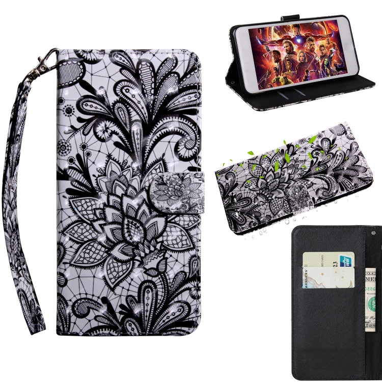 3D Painted Pattern Horizontal Flip TPU + PU Leather Case with Holder & Card Slots & Wallet & Lanyard