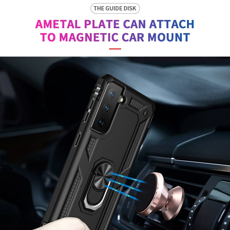 Shockproof TPU + PC Protective Case with 360 Degree Rotating Holder, For Samsung Galaxy S21 5G