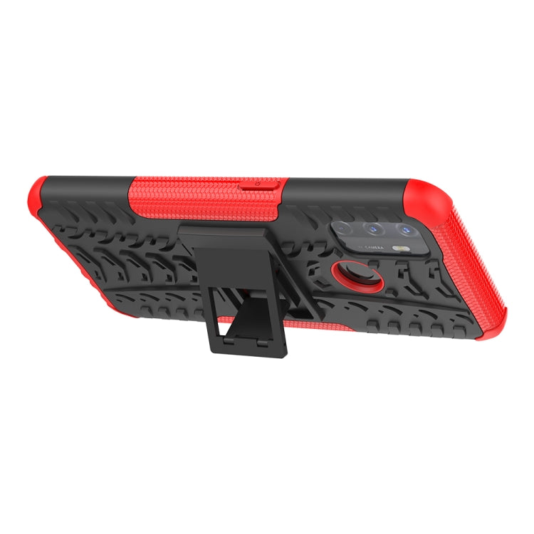 Tire Texture Shockproof TPU+PC Protective Case with Holder, For OPPO A53 / A32, For vivo Y50