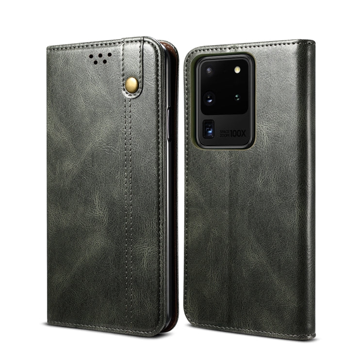 Simple Wax Crazy Horse Texture Horizontal Flip Leather Case with Card Slots & Wallet, For Samsung Galaxy S20 UItra, For Samsung Galaxy S20 FE, For Samsung Galaxy S20 Plus