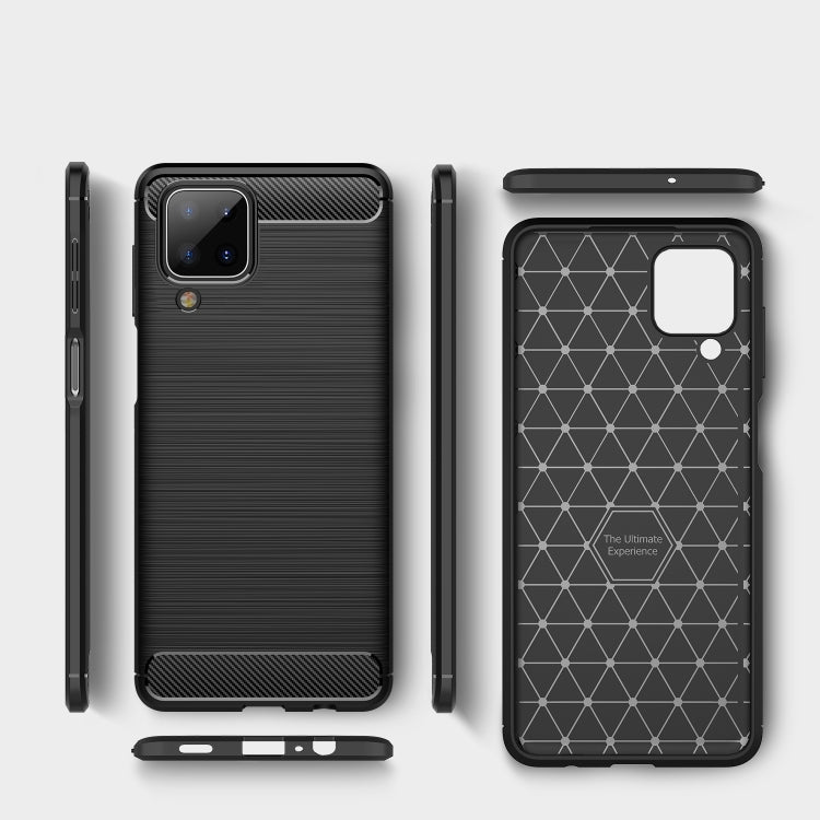 Brushed Texture Carbon Fiber TPU Case, For Samsung Galaxy A12