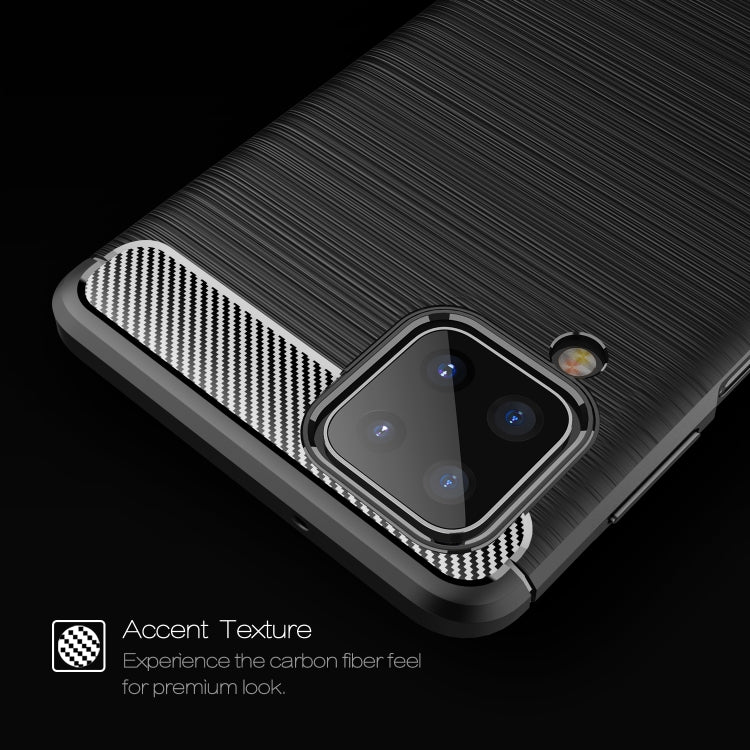 Brushed Texture Carbon Fiber TPU Case, For Samsung Galaxy A12