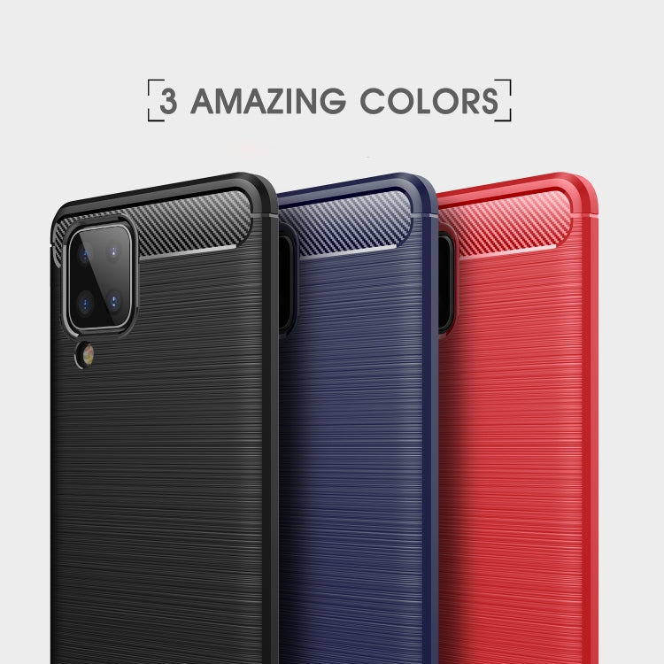 Brushed Texture Carbon Fiber TPU Case, For Samsung Galaxy A12