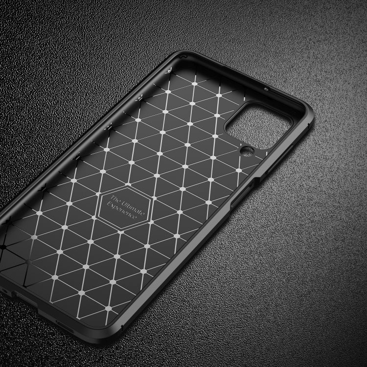 Carbon Fiber Texture Shockproof TPU Case, For Samsung Galaxy A12