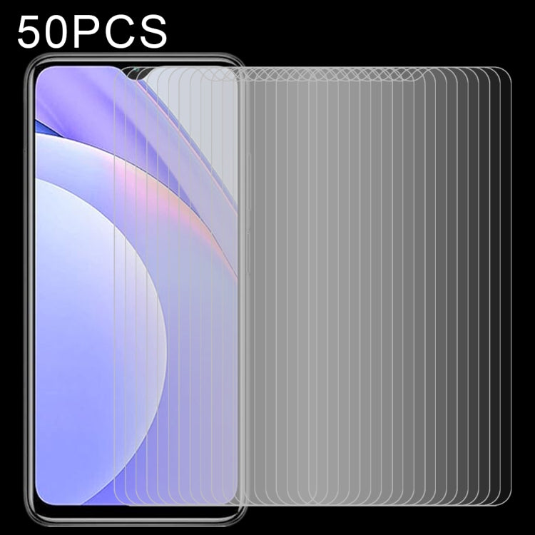 50 PCS 0.26mm 9H 2.5D Tempered Glass Film