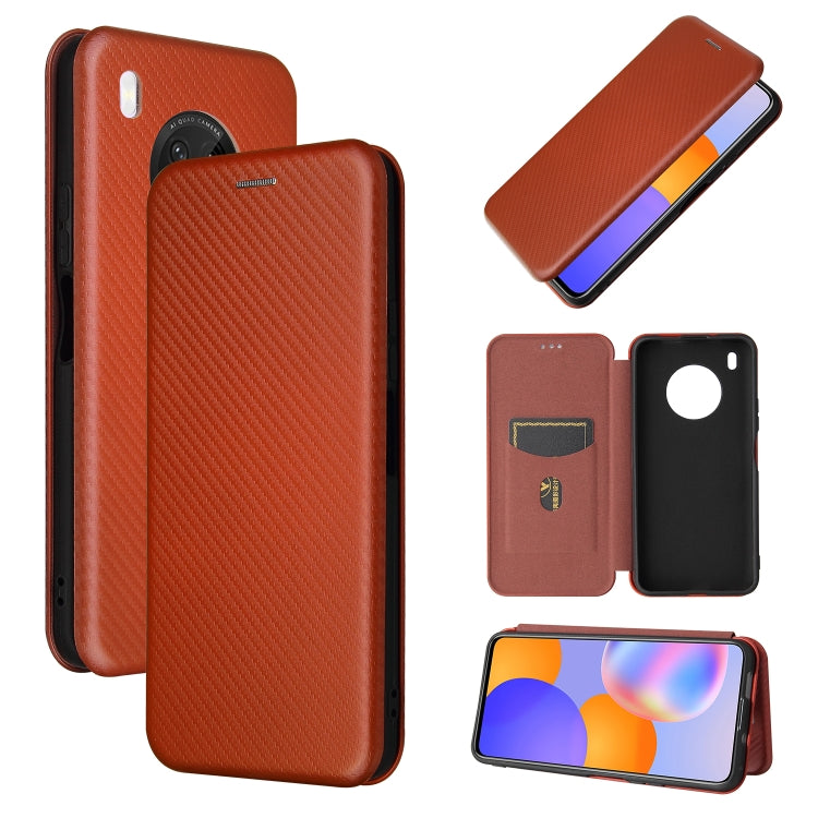 Carbon Fiber Texture Magnetic Horizontal Flip TPU + PC + PU Leather Case with Card Slot, For Huawei Y9a, For Huawei nova 8 SE, For Huawei Honor 10X Lite, For Samsung Galaxy A12 / M12, For Samsung Galaxy A32 5G, For Samsung Galaxy S30�������������������...