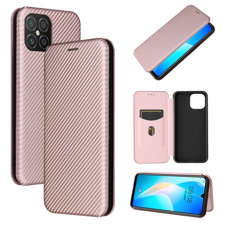 Carbon Fiber Texture Magnetic Horizontal Flip TPU + PC + PU Leather Case with Card Slot, For Huawei Y9a, For Huawei nova 8 SE, For Huawei Honor 10X Lite, For Samsung Galaxy A12 / M12, For Samsung Galaxy A32 5G, For Samsung Galaxy S30�������������������...