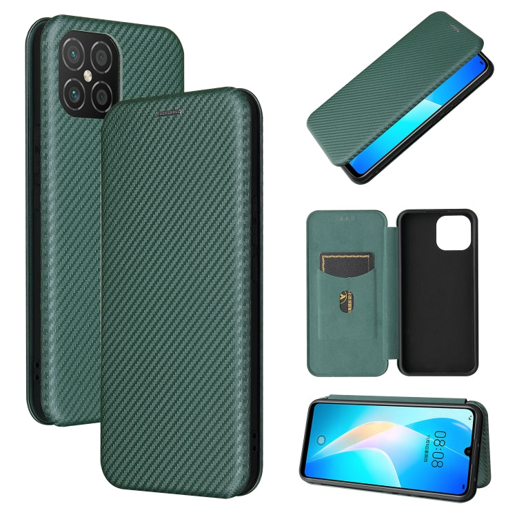 Carbon Fiber Texture Magnetic Horizontal Flip TPU + PC + PU Leather Case with Card Slot, For Huawei Y9a, For Huawei nova 8 SE, For Huawei Honor 10X Lite, For Samsung Galaxy A12 / M12, For Samsung Galaxy A32 5G, For Samsung Galaxy S30�������������������...